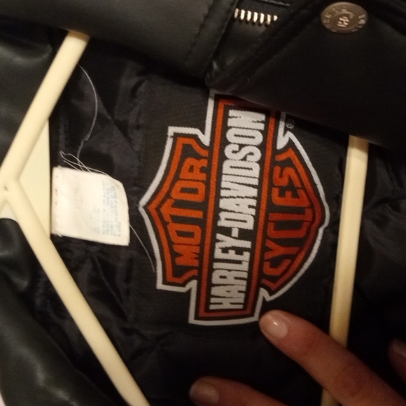 Childs size small Harley Jacket. Has zippers and a cute front tie. Like new - Picture 3 of 4